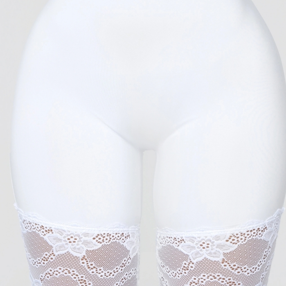 Fashion Nova White Lace Bike Shorts - Picture 5 of 6